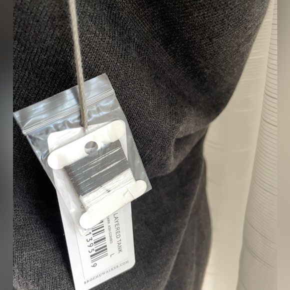 NWT Brochu Walker The Loreen Looker Layered Tank Dark Ash Combo Size Large - Picture 5 of 12